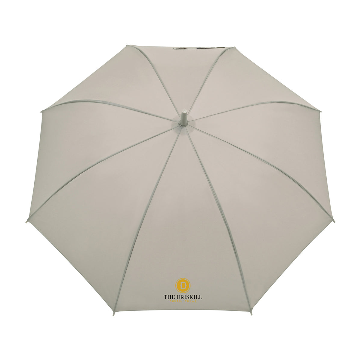 Hospitality Umbrella with Curved Wooden Handle, 50 Inch Transfer - Tan - View 2
