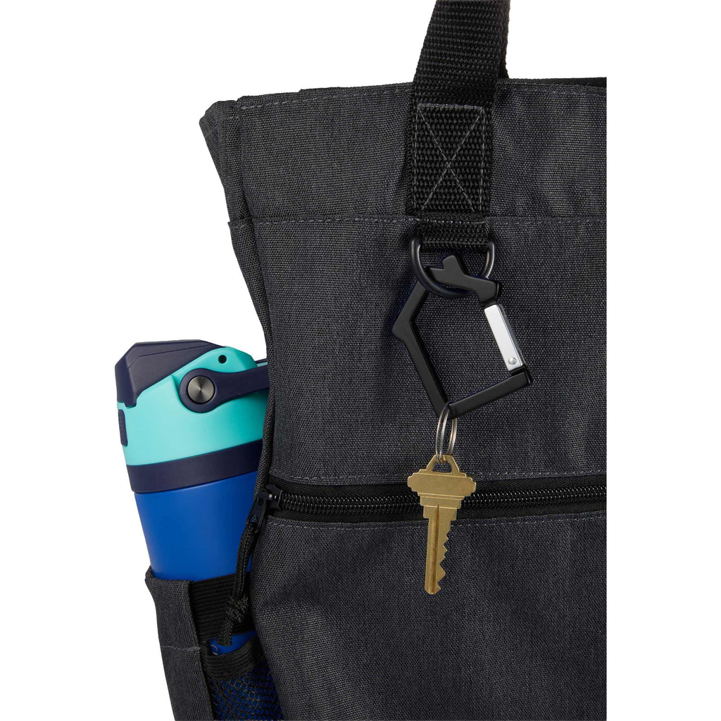 House Shaped Carabiner Keychain in Recycled Aluminum - Black - Detail Bag