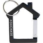 House Shaped Carabiner Keychain in Recycled Aluminum - Black - Front