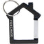 House Shaped Carabiner Keychain in Recycled Aluminum - Black - Front