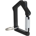 House Shaped Carabiner Keychain in Recycled Aluminum - Black - Left Angle