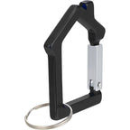 House Shaped Carabiner Keychain in Recycled Aluminum - Black - Right Angle