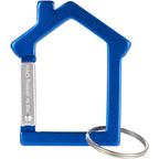 House Shaped Carabiner Keychain in Recycled Aluminum - Blue - Back