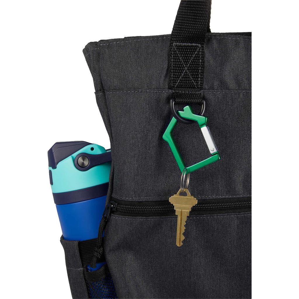 House Shaped Carabiner Keychain in Recycled Aluminum - Green - Detail Bag