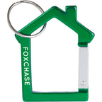 House Shaped Carabiner Keychain in Recycled Aluminum - Green - Front