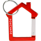 House Shaped Carabiner Keychain in Recycled Aluminum - Red - Front