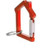 House Shaped Carabiner Keychain in Recycled Aluminum - Red - Left Angle