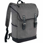 Hudson Canvas Laptop Backpack with Gingham Lining, 15.6 Inch Transfer - Gray - Photo 8