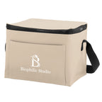 Hudson Cooler Bag for 6 Cans - Beige - Silk Screen