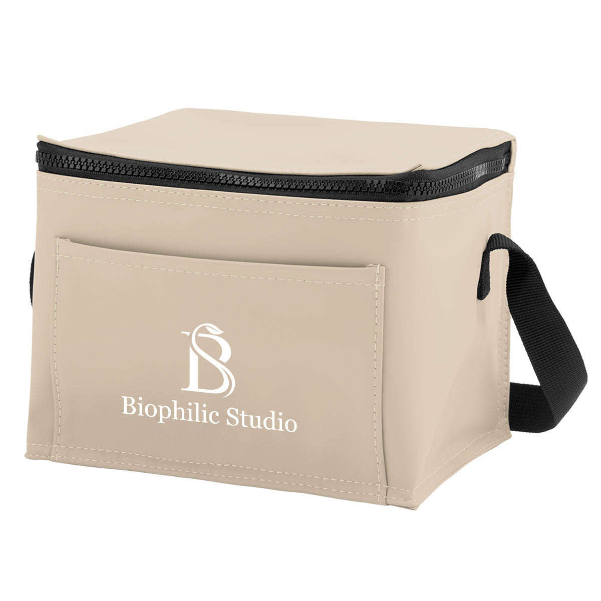 Hudson Cooler Bag for 6 Cans - Beige - Silk Screen