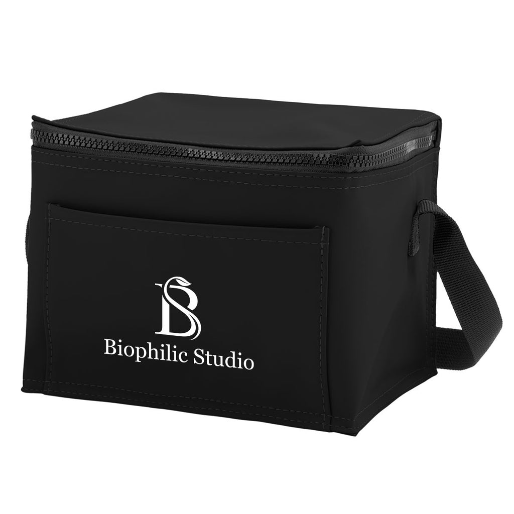 Hudson Cooler Bag for 6 Cans - Black - Silk Screen