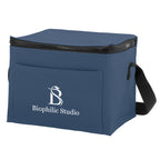 Hudson Cooler Bag for 6 Cans - Navy - Silk Screen