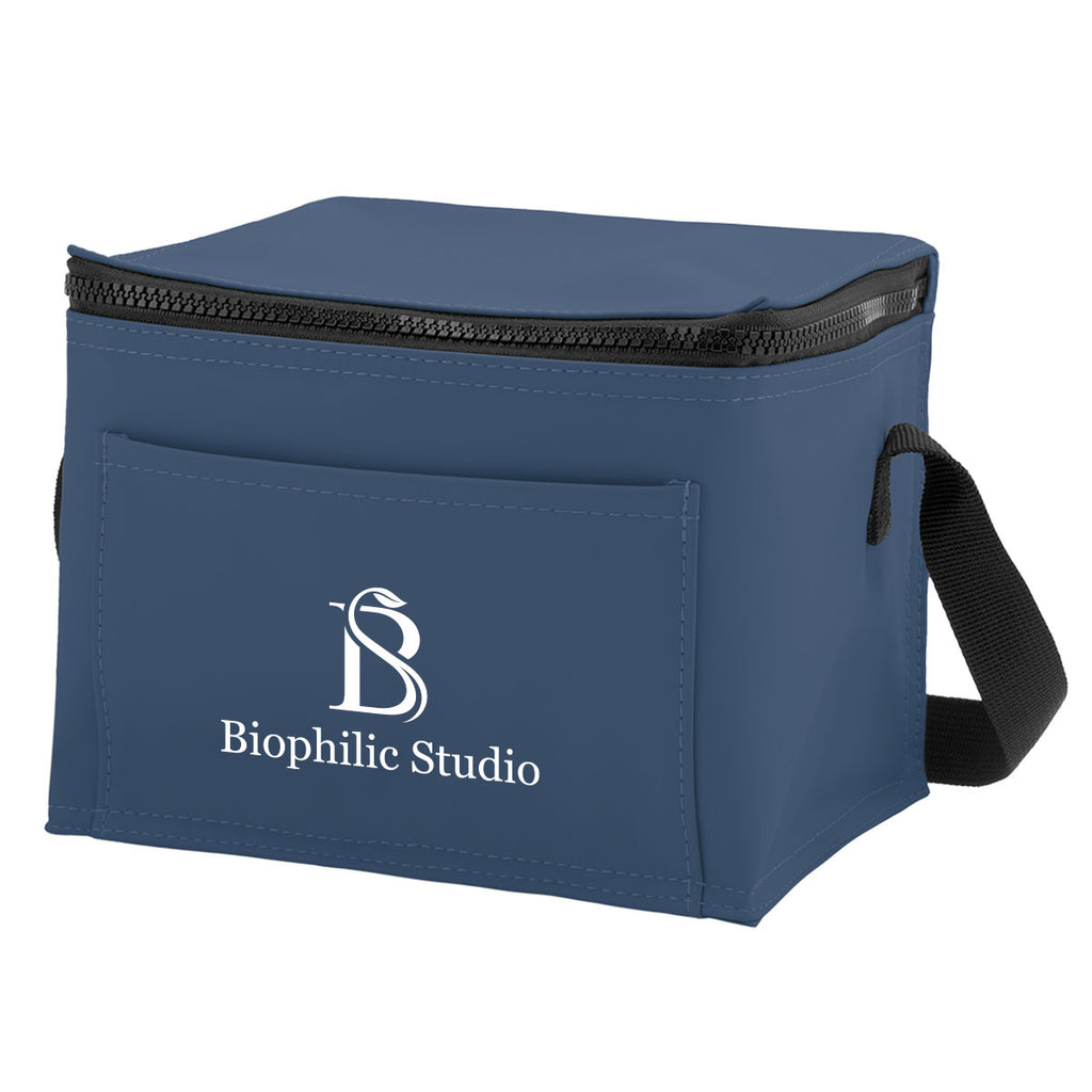 Hudson Cooler Bag for 6 Cans - Navy - Silk Screen