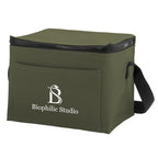 Hudson Cooler Bag for 6 Cans - Olive - Silk Screen