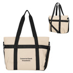 Hudson Cooler Tote Bag for 36 Cans - Beige - Silk Screen