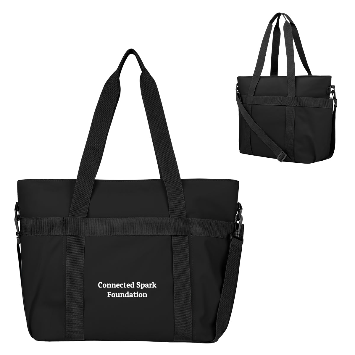 Hudson Cooler Tote Bag for 36 Cans - Black - Silk Screen