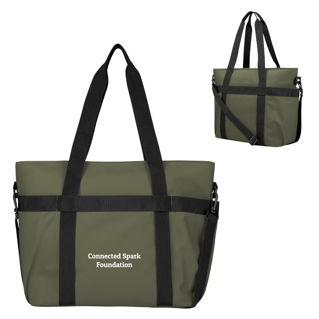 Hudson Cooler Tote Bag for 36 Cans - Olive - Silk Screen