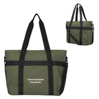 Hudson Cooler Tote Bag for 36 Cans - Olive - Silk Screen