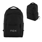 Hudson Laptop Backpack in Leatherette - Black - Silk Screen