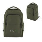 Hudson Laptop Backpack in Leatherette Embroidery - Olive - Colorbrite