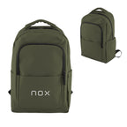 Hudson Laptop Backpack in Leatherette - Olive - Silk Screen