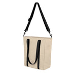 Hudson Leatherette Computer Tote Bag, Recycled PET - Beige - Straps