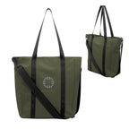 Hudson Leatherette Computer Tote Bag, Recycled PET - Olive - Colorbrite