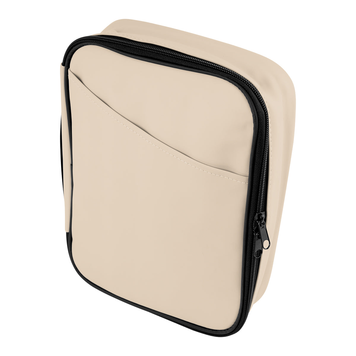 Hudson Leatherette Tech Organizer - Beige - Angle