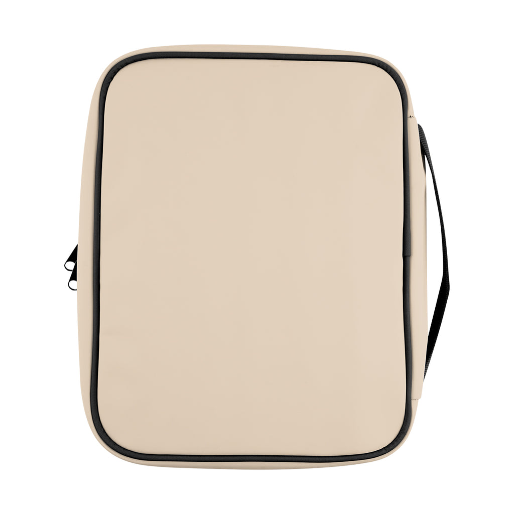 Hudson Leatherette Tech Organizer - Beige - Back