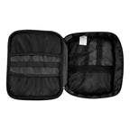 Hudson Leatherette Tech Organizer - Beige - Open