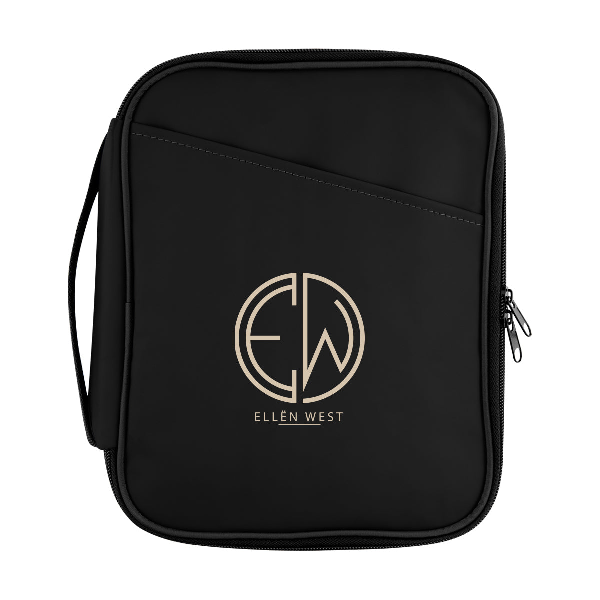 Hudson Leatherette Tech Organizer - Black - Silk Screen
