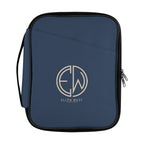 Hudson Leatherette Tech Organizer - Navy - Silk Screen