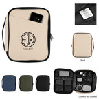 Hudson Leatherette Tech Organizer - Olive