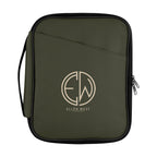 Hudson Leatherette Tech Organizer - Olive - Silk Screen