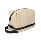Hudson Leatherette Toiletry Bag - Beige - Angle