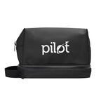 Hudson Leatherette Toiletry Bag - Black - Silk Screen