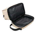 Hudson Leatherette Toiletry Bag Embroidery - Beige - Bottom