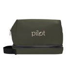 Hudson Leatherette Toiletry Bag Embroidery - Olive - Embroidery