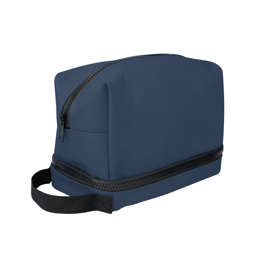 Hudson Leatherette Toiletry Bag - Navy - Angle