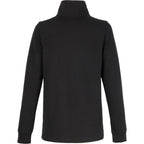 Hudson Ribbed Half Zip Sweater for Women Embroidery - Black - Back
