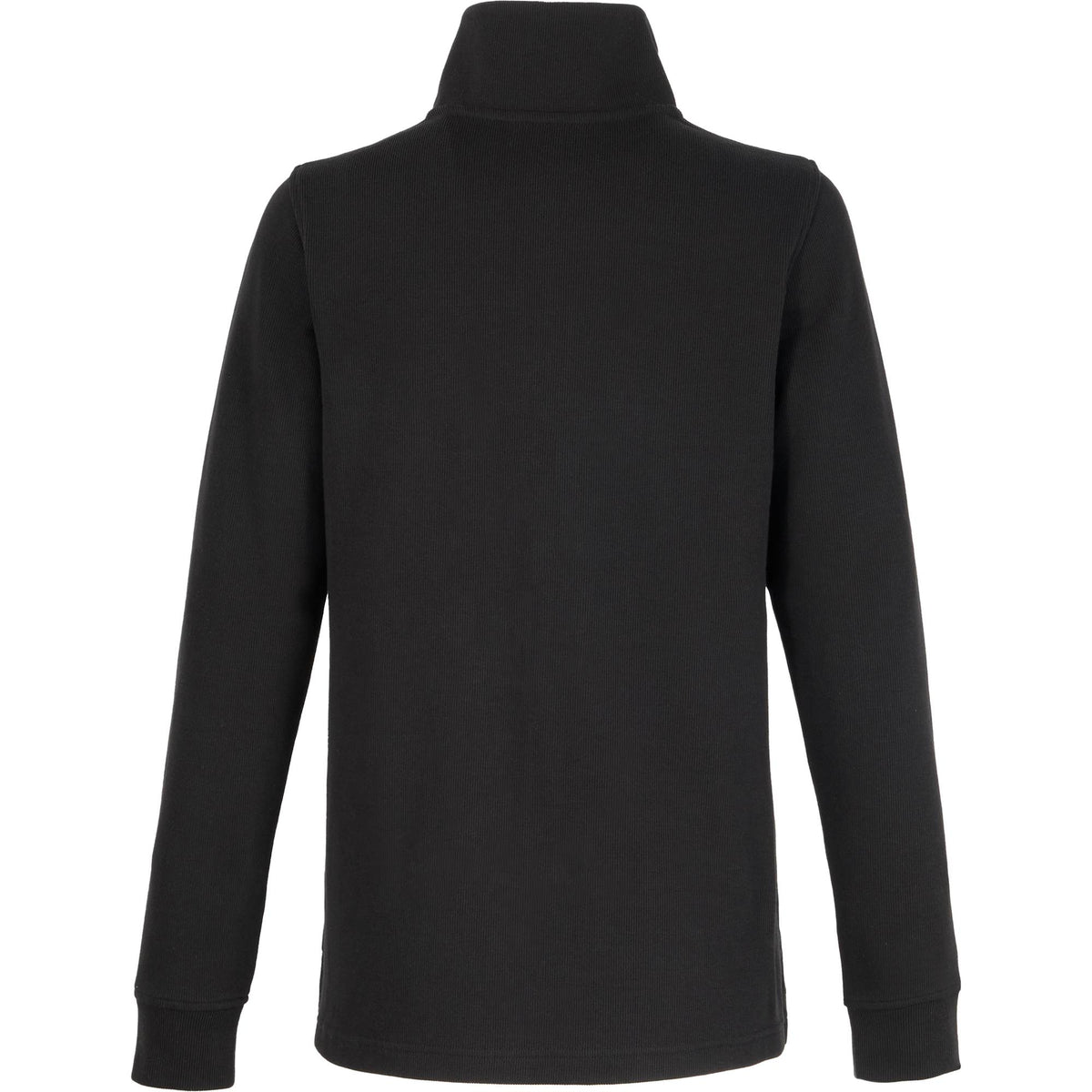 Hudson Ribbed Half Zip Sweater for Women Embroidery - Black - Back