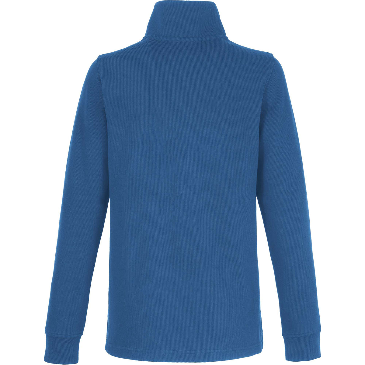 Hudson Ribbed Half Zip Sweater for Women Embroidery - Denim - Back
