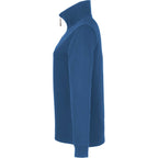 Hudson Ribbed Half Zip Sweater for Women Embroidery - Denim - Left Side