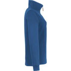 Hudson Ribbed Half Zip Sweater for Women Embroidery - Denim - Right Side