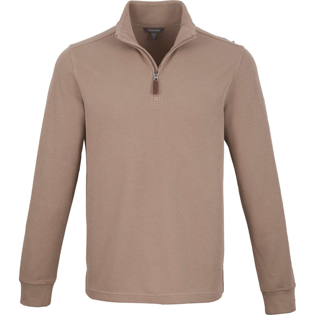 Hudson Ribbed Quarter Zip Sweater for Men Embroidery
