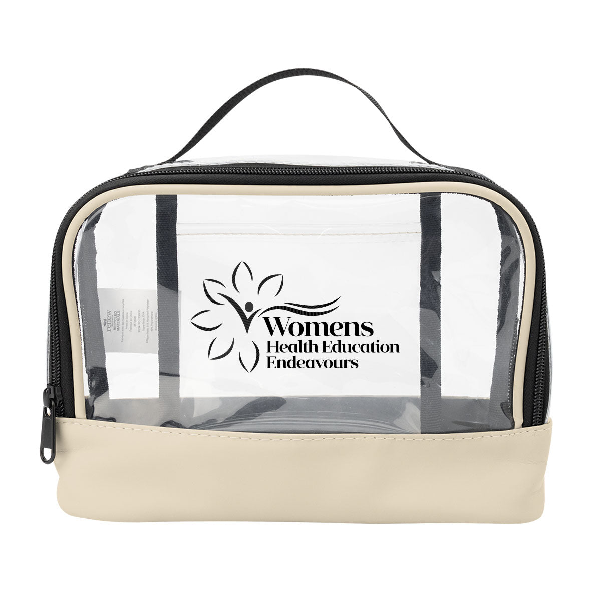 Hudson Toiletry Bag in Recycled PET - Beige - Silk Screen