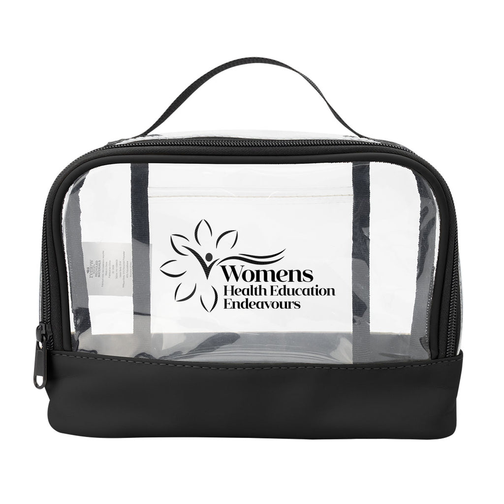 Hudson Toiletry Bag in Recycled PET - Black - Silk Screen