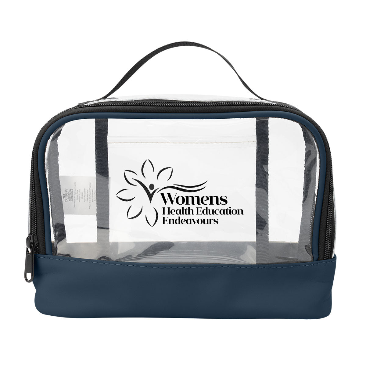 Hudson Toiletry Bag in Recycled PET - Navy - Silk Screen