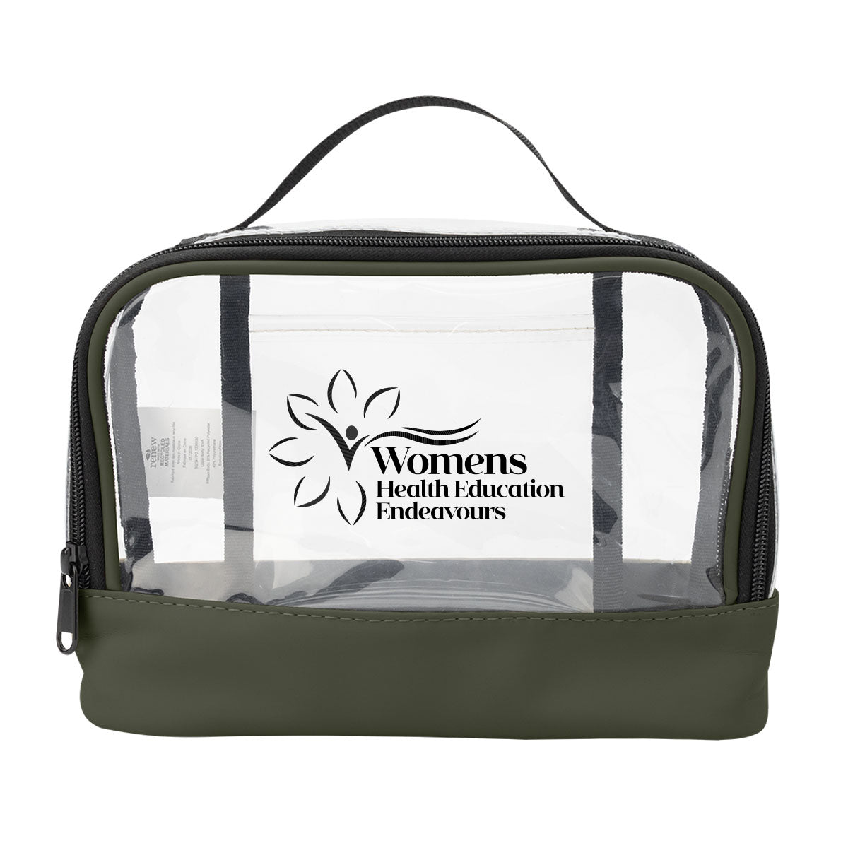 Hudson Toiletry Bag in Recycled PET - Olive - Silk Screen