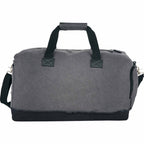 Hudson Weekender Duffel Bag in Canvas and Vinyl, 21 Inches Transfer - Gray - Back